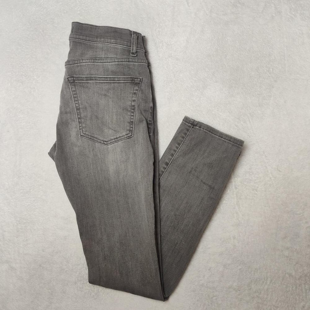 Warp+Weft Jeans Mens 30x32‎ Gray Skinny Extra-Slim HND Tokyo Smoke Stretch Denim